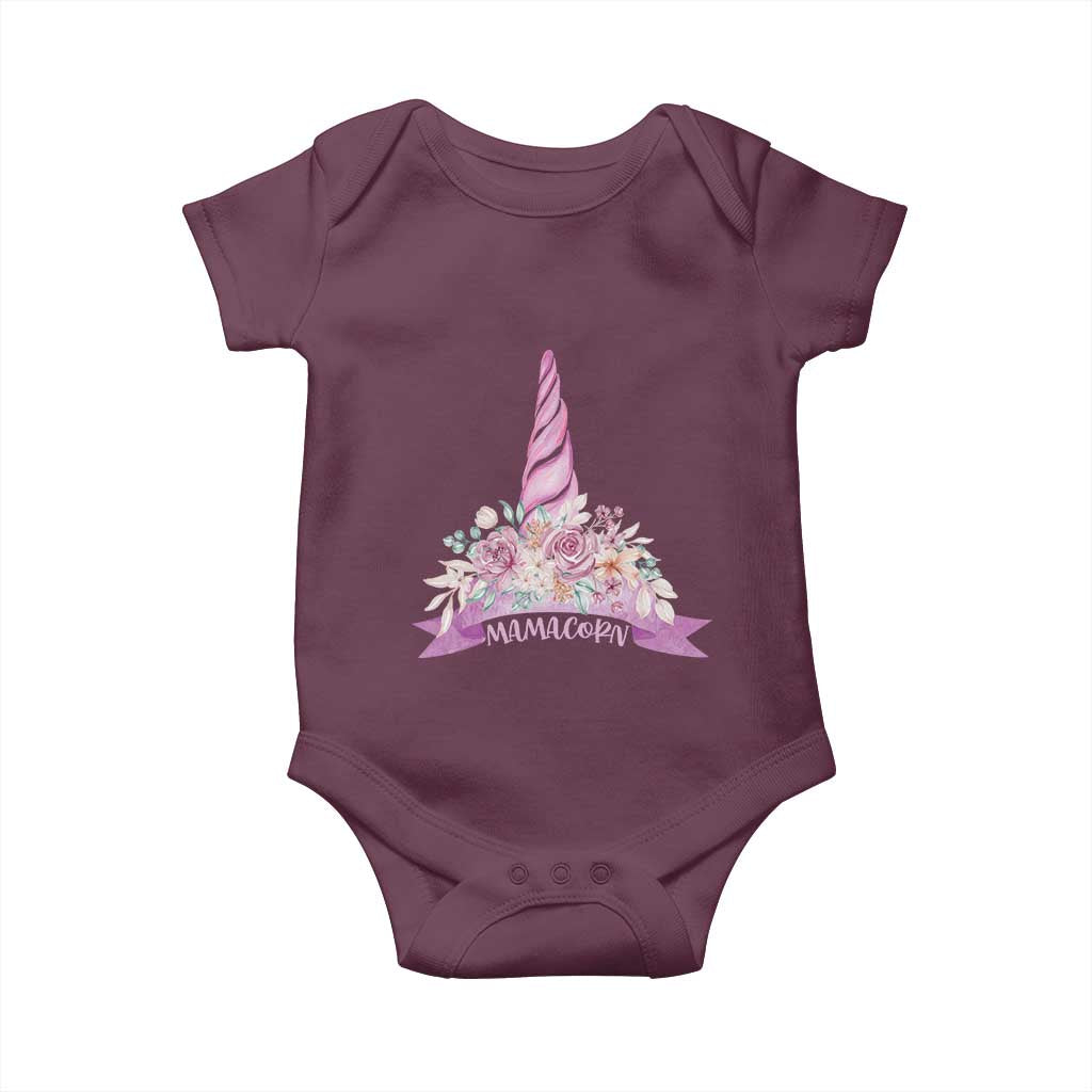 Cute Mamacorn Mother's Day Baby Onesie