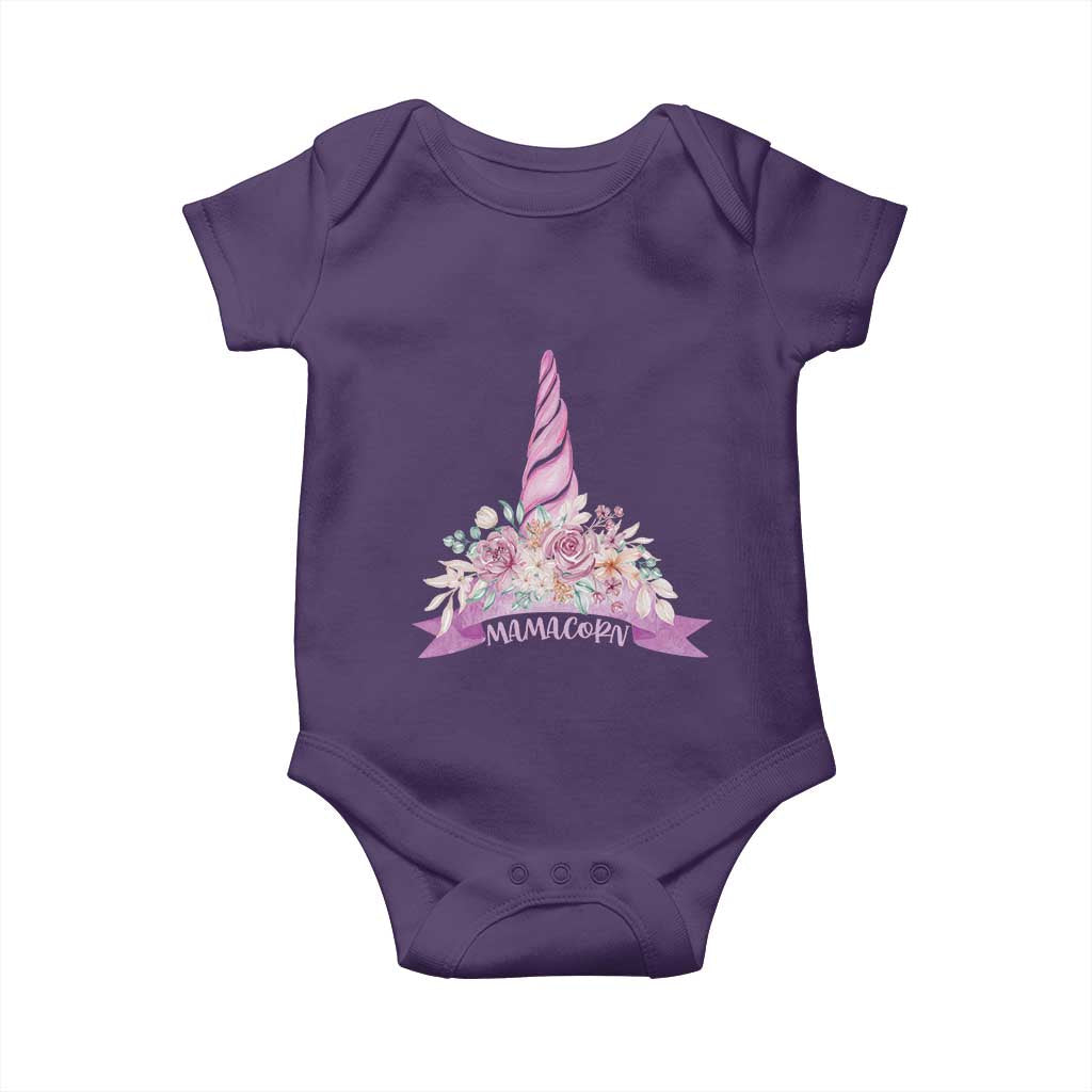 Cute Mamacorn Mother's Day Baby Onesie