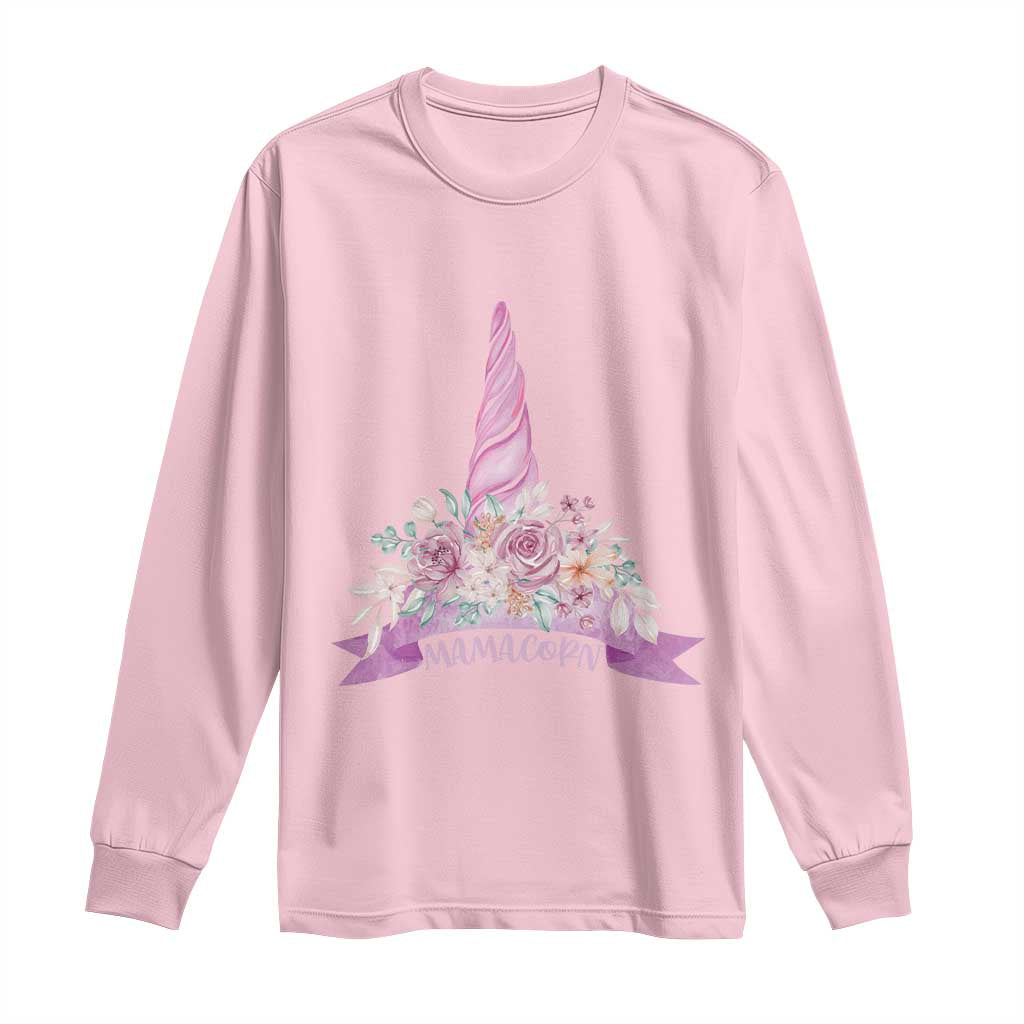 Cute Mamacorn Mother's Day Long Sleeve Shirt