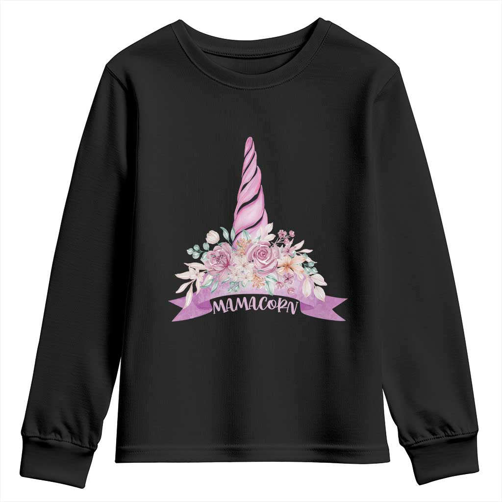 Cute Mamacorn Mother's Day Youth Sweatshirt