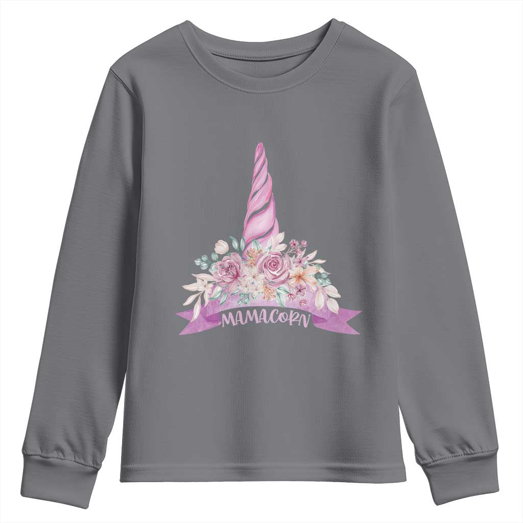 Cute Mamacorn Mother's Day Youth Sweatshirt