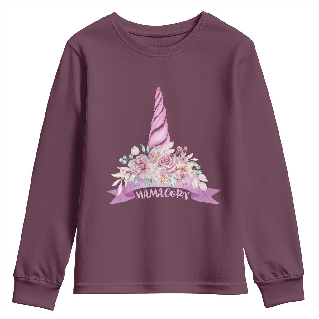 Cute Mamacorn Mother's Day Youth Sweatshirt