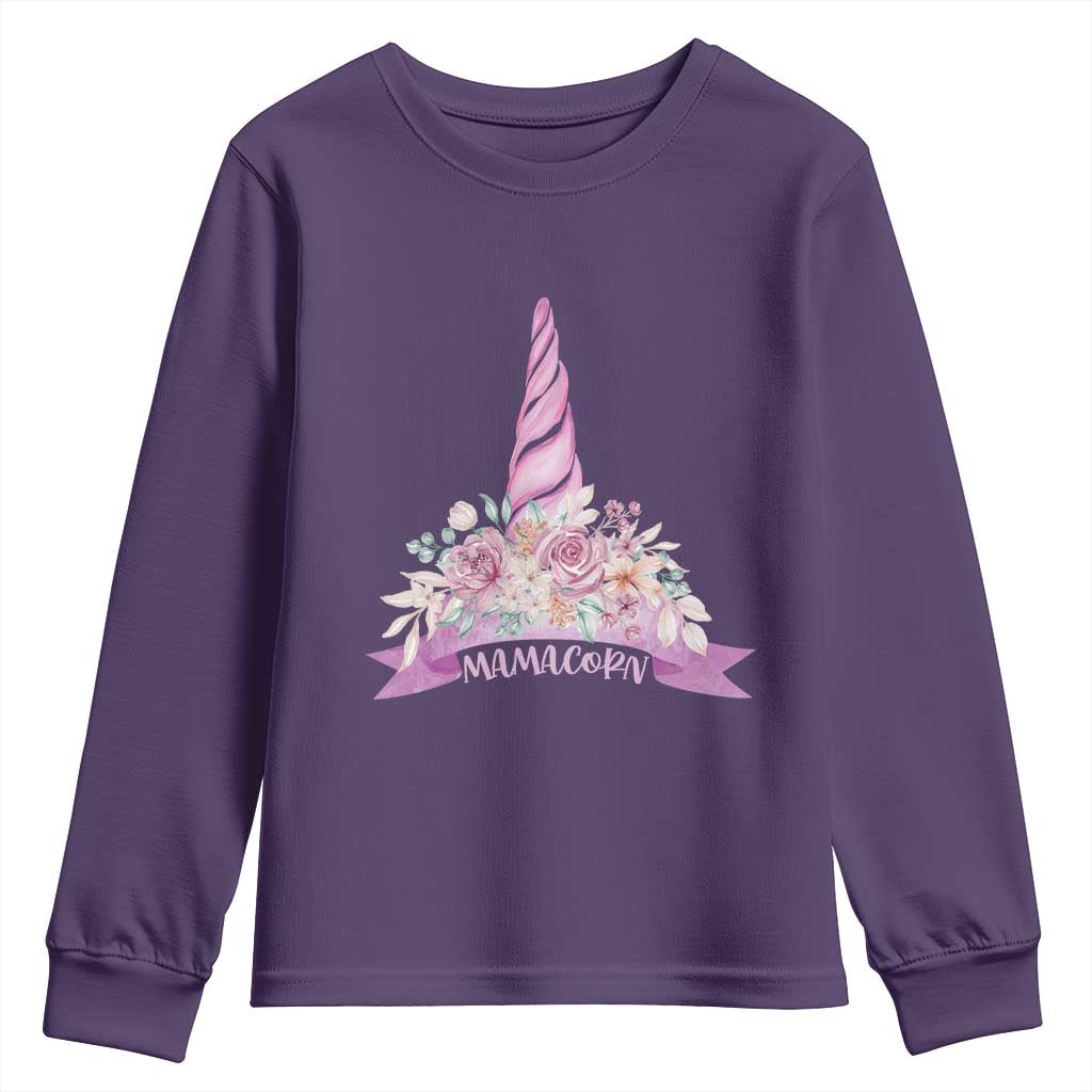 Cute Mamacorn Mother's Day Youth Sweatshirt