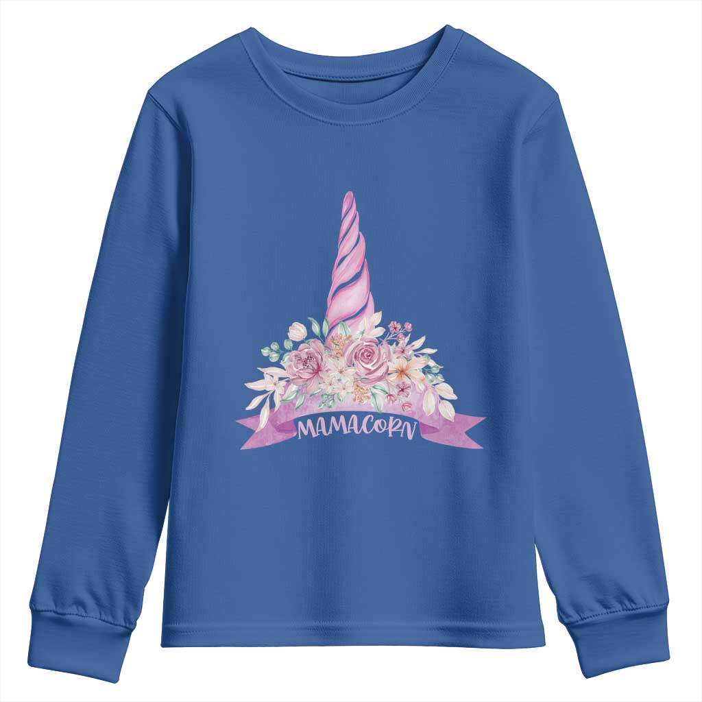Cute Mamacorn Mother's Day Youth Sweatshirt