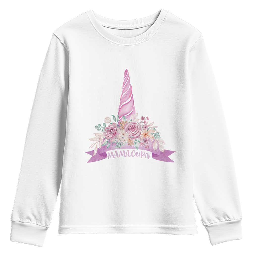 Cute Mamacorn Mother's Day Youth Sweatshirt