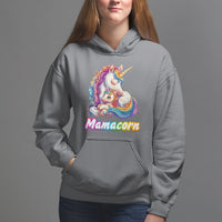 Mother's Day Hoodie Mamacorn Cute Rainbow Unicorn - Wonder Print Shop