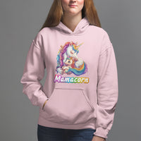 Mother's Day Hoodie Mamacorn Cute Rainbow Unicorn - Wonder Print Shop