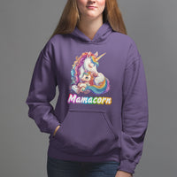 Mother's Day Hoodie Mamacorn Cute Rainbow Unicorn - Wonder Print Shop