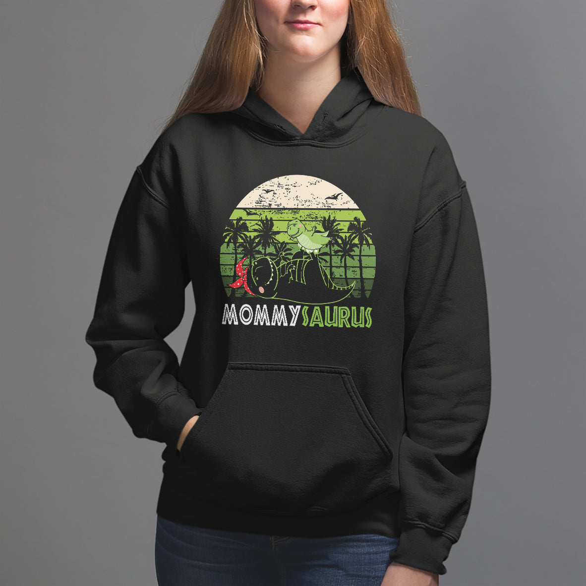 Mother's Day Hoodie Mommysaurus Mommy Dinosaur - Wonder Print Shop