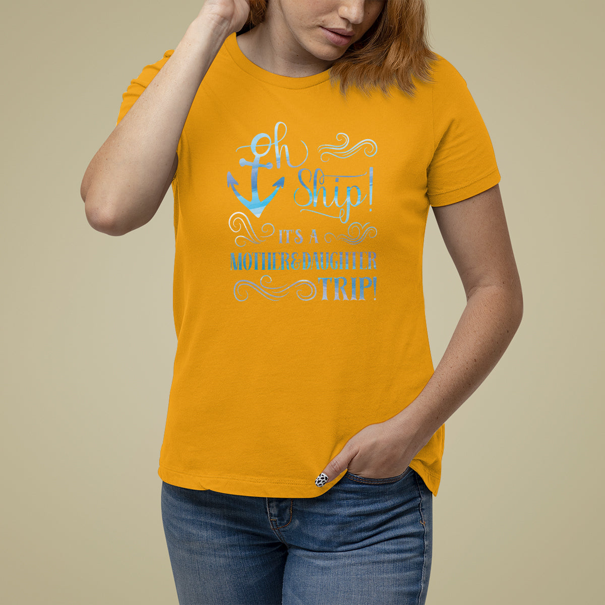 Mother's Day T Shirt For Women Oh Ship It's A Mother Daughter Trip Cruise - Wonder Print Shop