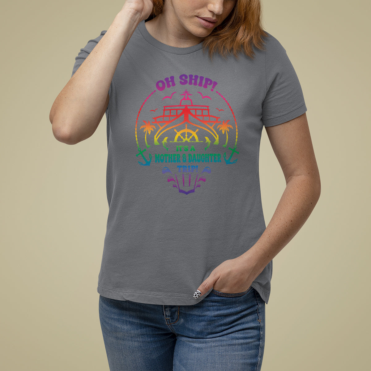 Mother's Day T Shirt For Women Oh Ship It's A Mother Daughter Trip Cruise - Wonder Print Shop