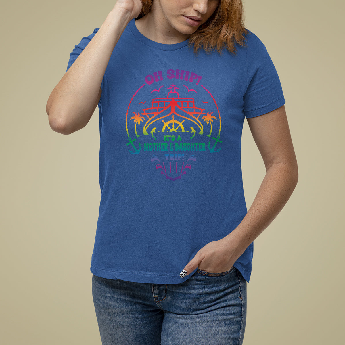 Mother's Day T Shirt For Women Oh Ship It's A Mother Daughter Trip Cruise - Wonder Print Shop