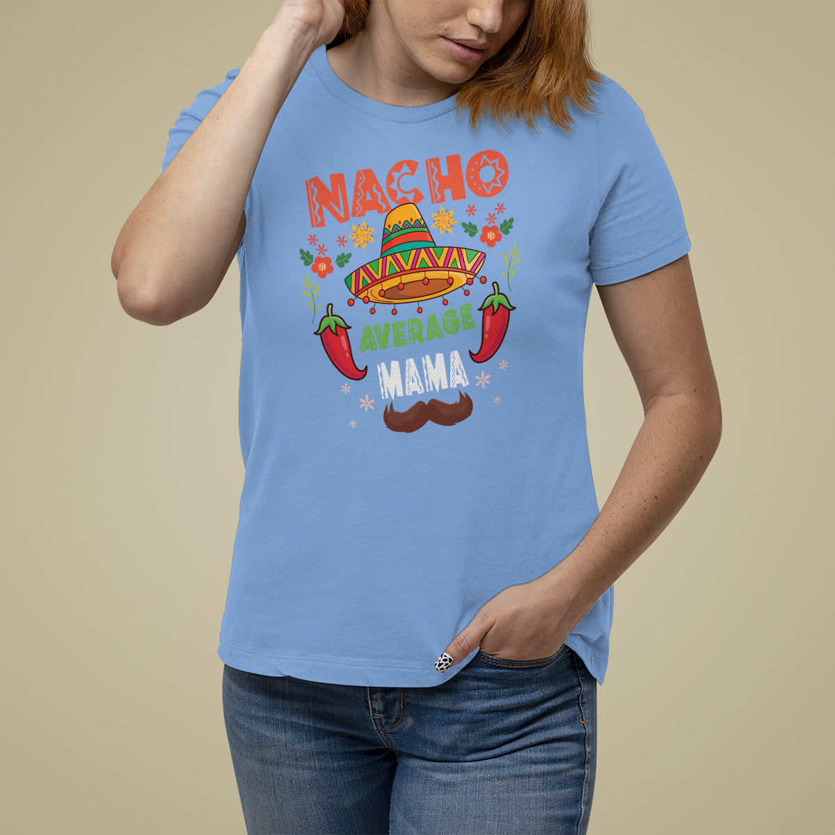 Mexico Mother's Day T Shirt For Women Nacho Average Mama Mexican - Wonder Print Shop