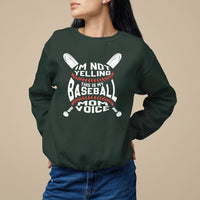 Baseball Mom Sweatshirt I'm Not Yelling This is My Baseball Nana Voice - Wonder Print Shop