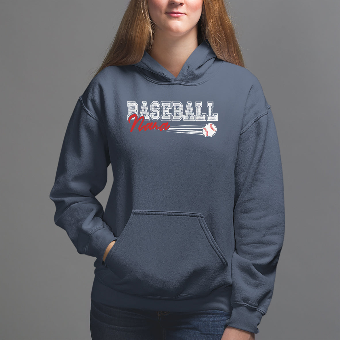Baseball Mom Hoodie I'm Not Yelling This is My Baseball Nana Voice - Wonder Print Shop