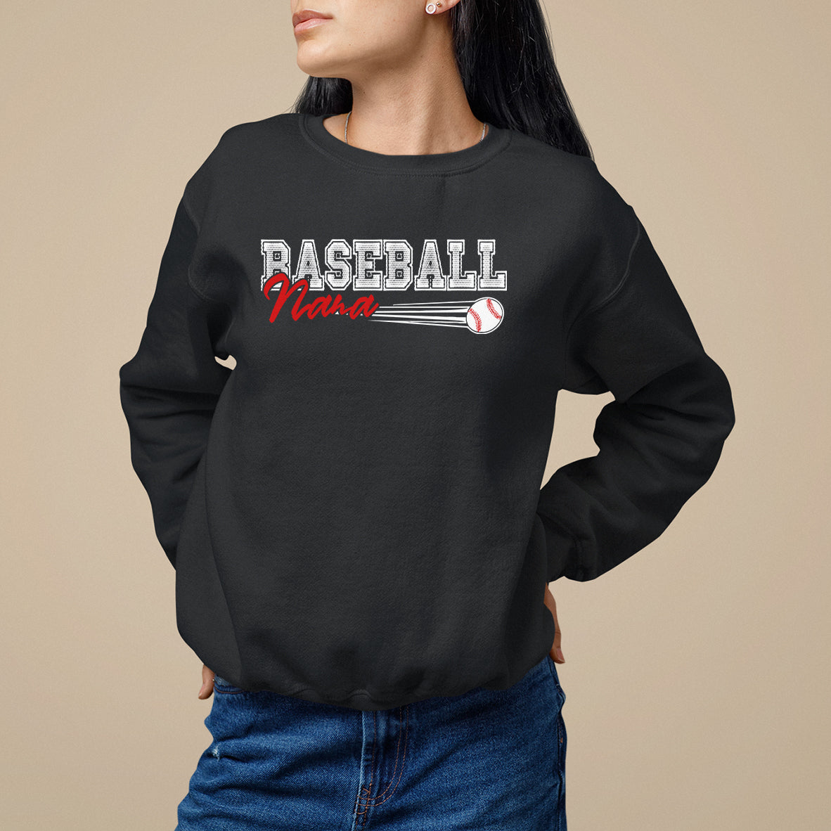 Baseball Mom Sweatshirt I'm Not Yelling This is My Baseball Nana Voice - Wonder Print Shop