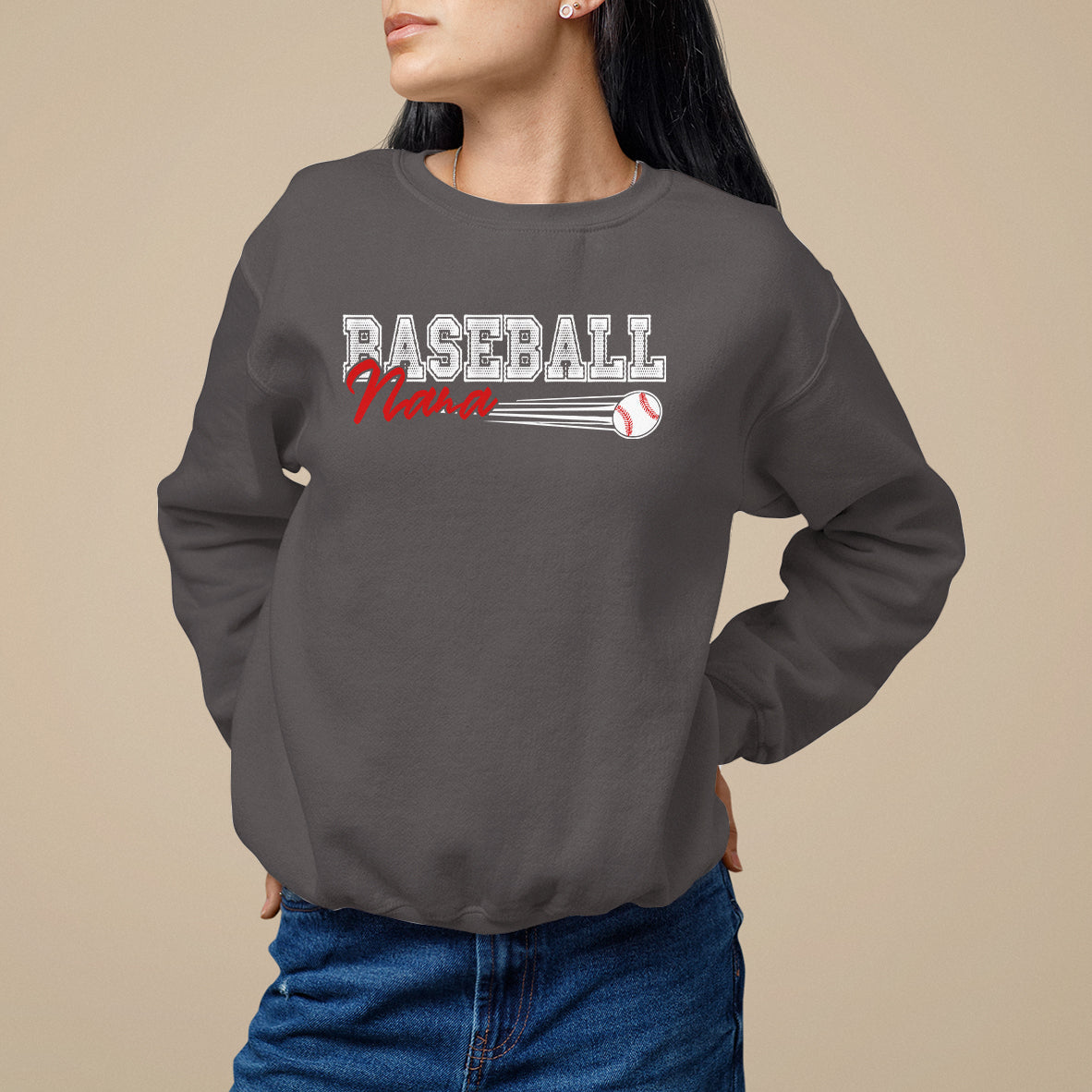Baseball Mom Sweatshirt I'm Not Yelling This is My Baseball Nana Voice - Wonder Print Shop