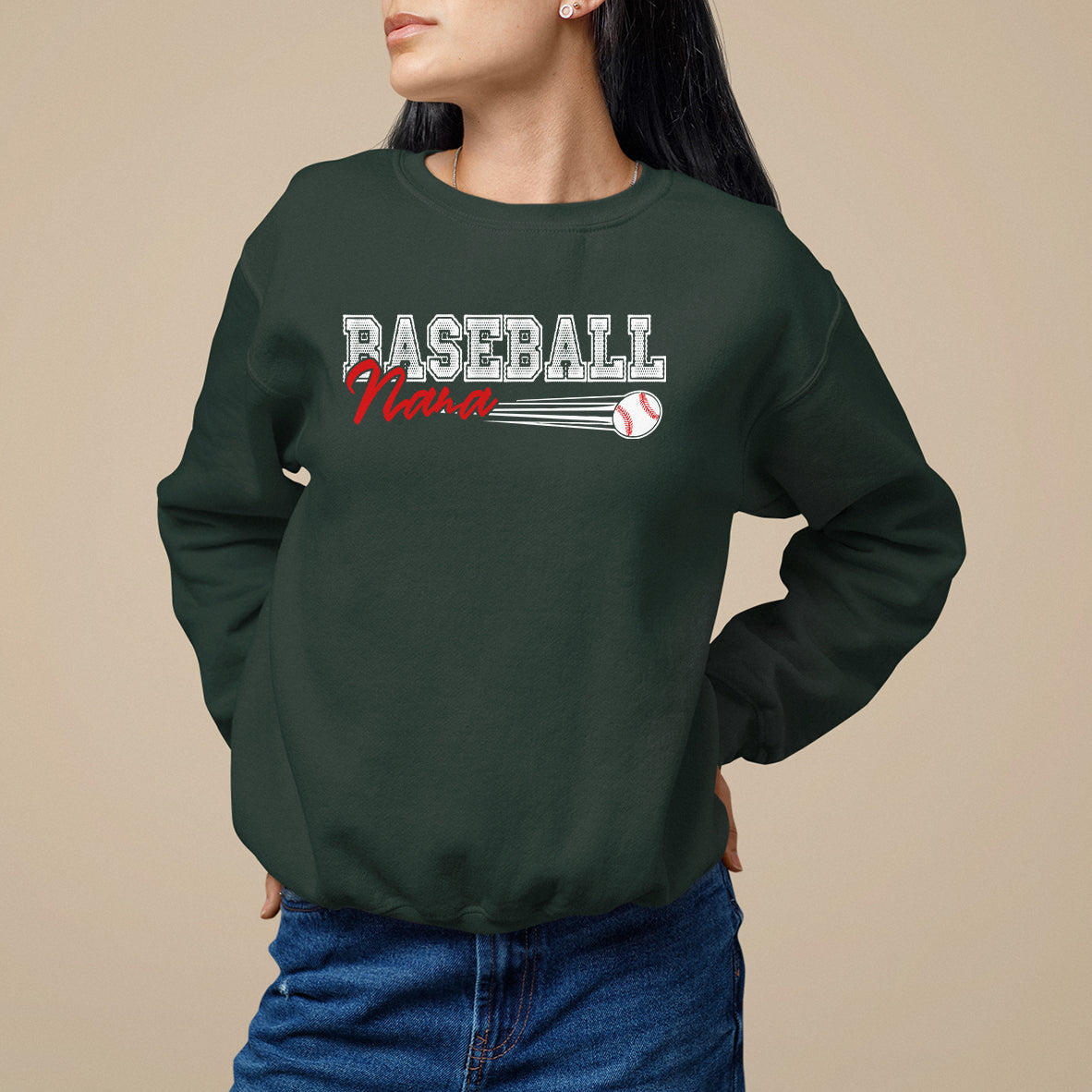 Baseball Mom Sweatshirt I'm Not Yelling This is My Baseball Nana Voice - Wonder Print Shop