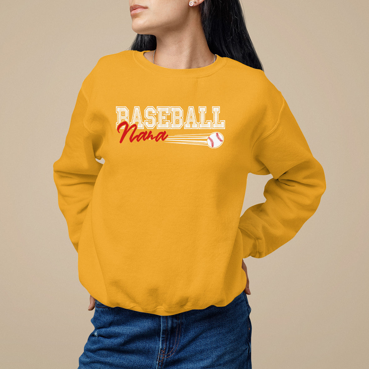 Baseball Mom Sweatshirt I'm Not Yelling This is My Baseball Nana Voice - Wonder Print Shop