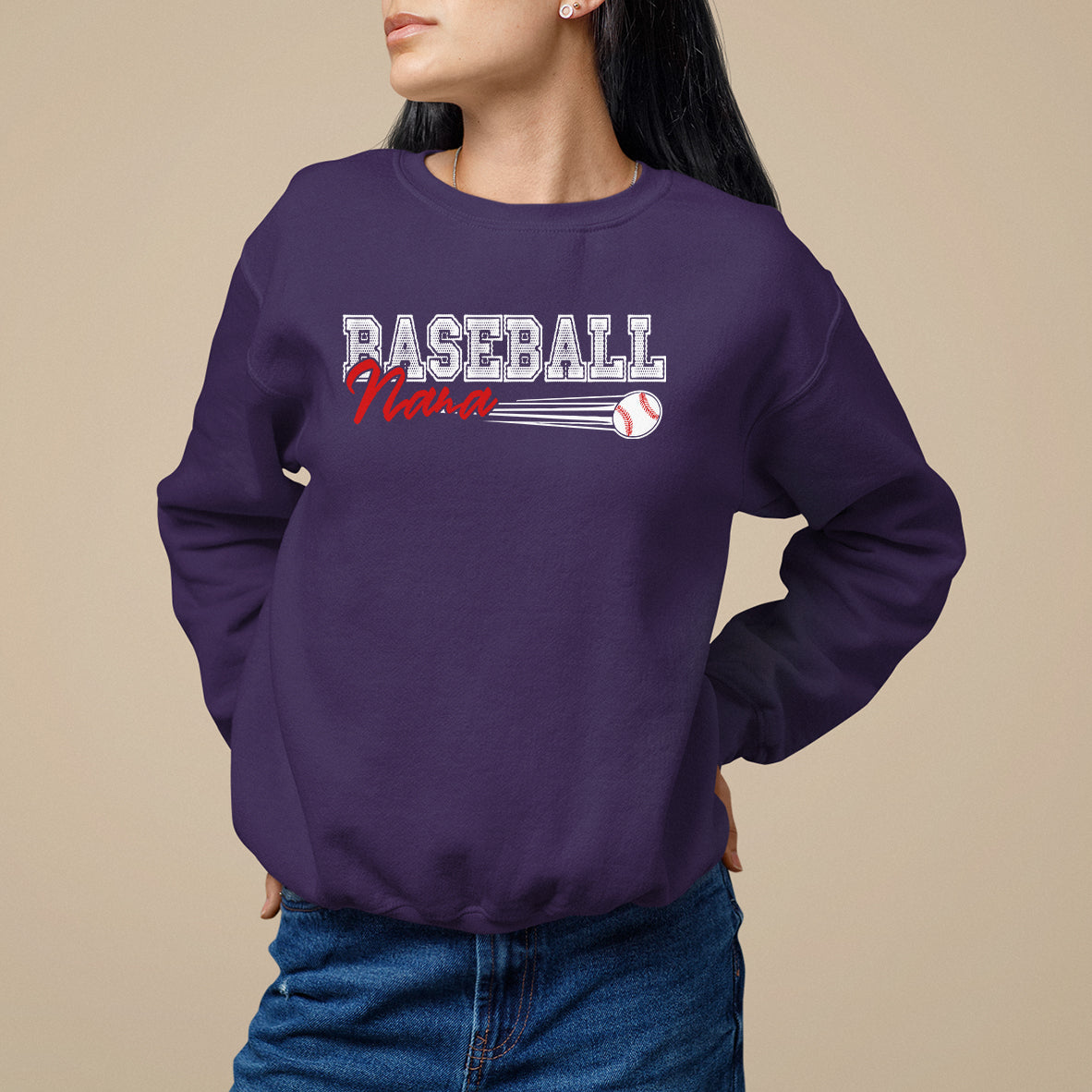 Baseball Mom Sweatshirt I'm Not Yelling This is My Baseball Nana Voice - Wonder Print Shop