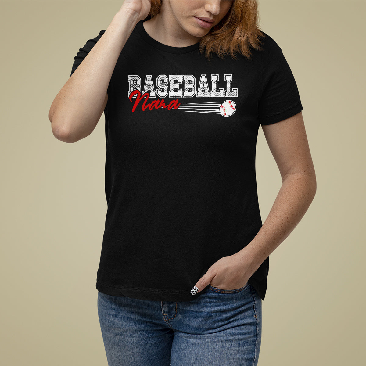Baseball Mom T Shirt For Women I'm Not Yelling This is My Baseball Nana Voice - Wonder Print Shop