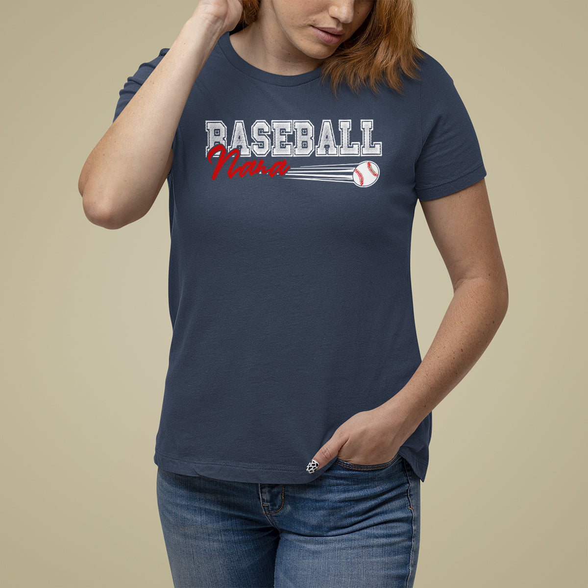 Baseball Mom T Shirt For Women I'm Not Yelling This is My Baseball Nana Voice - Wonder Print Shop