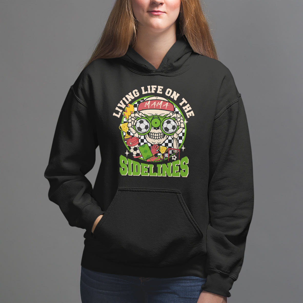 Soccer Mom Hoodie Living Life On The Sidelines - Wonder Print Shop