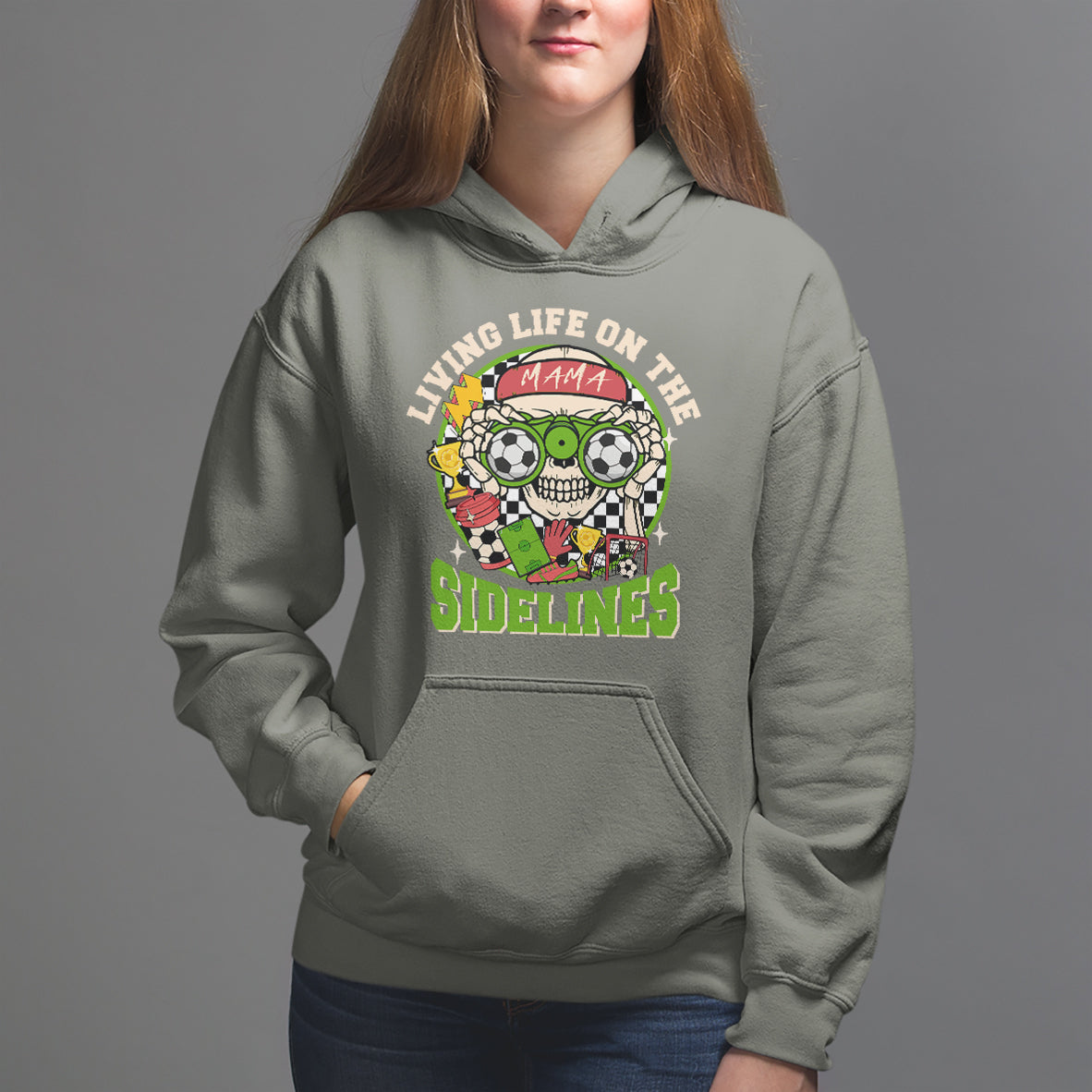 Soccer Mom Hoodie Living Life On The Sidelines - Wonder Print Shop