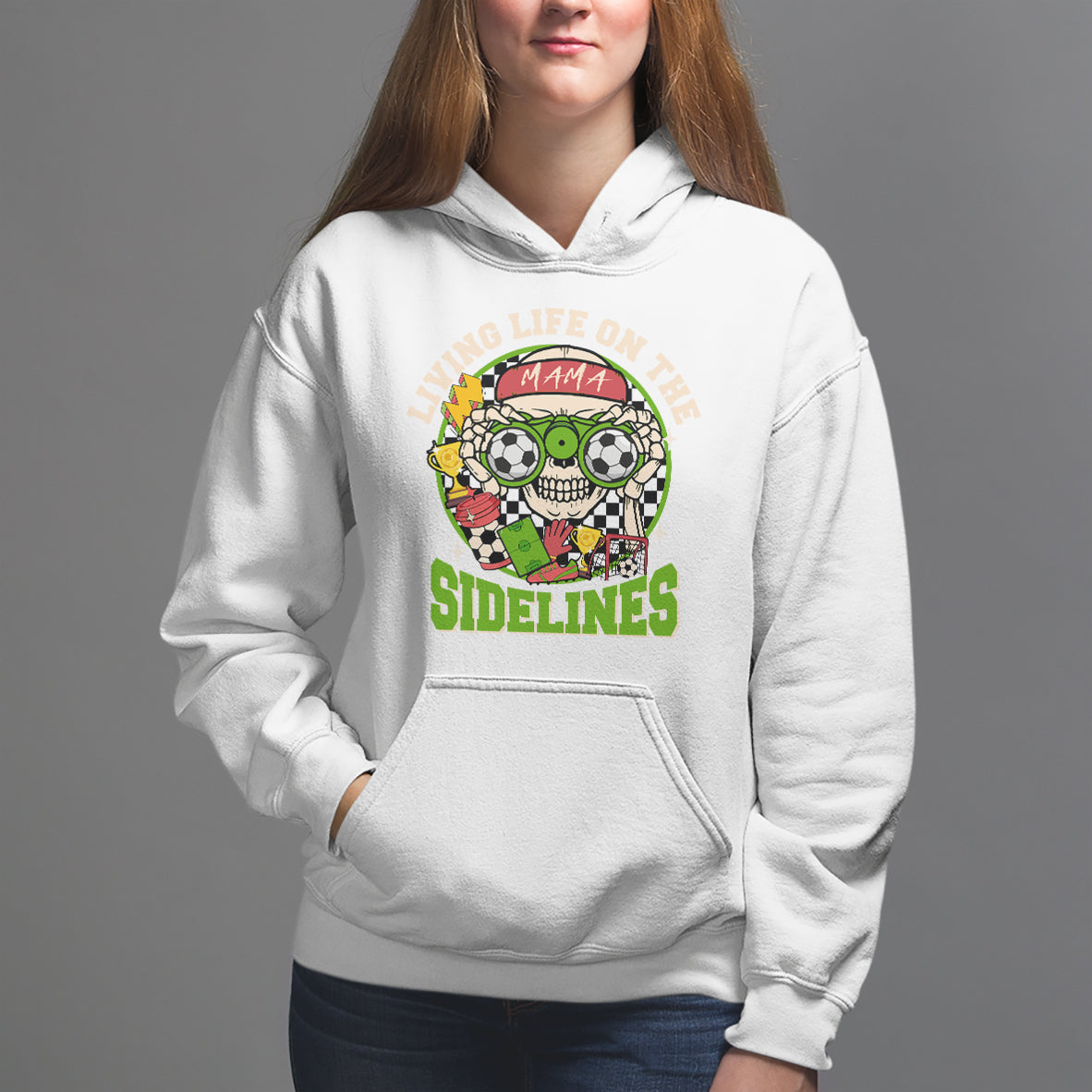 Soccer Mom Hoodie Living Life On The Sidelines - Wonder Print Shop