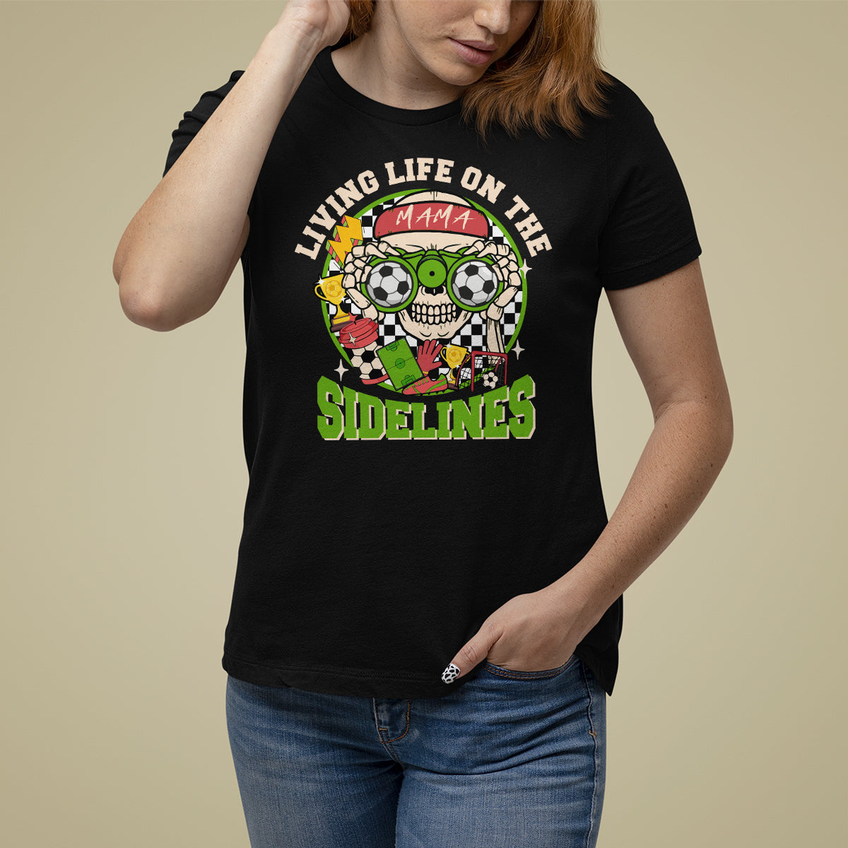 Soccer Mom T Shirt For Women Living Life On The Sidelines - Wonder Print Shop