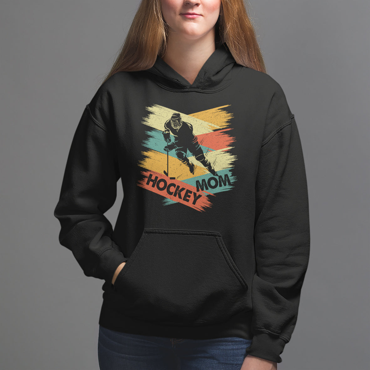 Hockey Mom Hoodie Mother's Day Mama Of Hockey Player - Wonder Print Shop