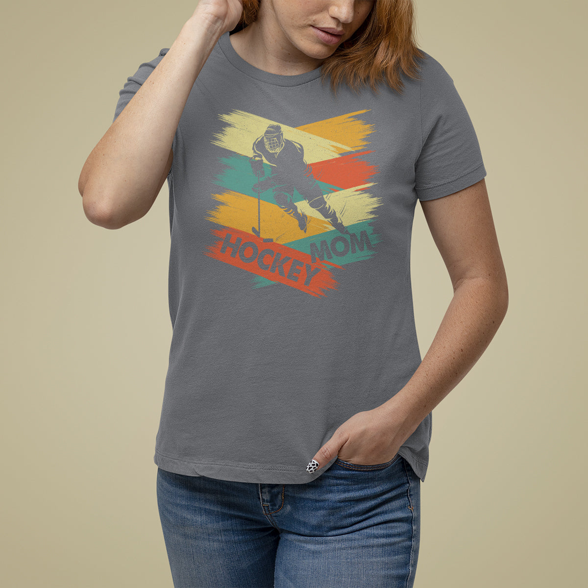 Hockey Mom T Shirt For Women Mother's Day Mama Of Hockey Player - Wonder Print Shop