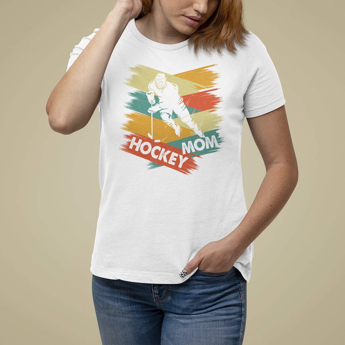 Hockey Mom T Shirt For Women Mother's Day Mama Of Hockey Player - Wonder Print Shop
