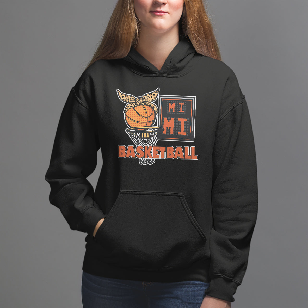 Basketball Mimi Bandana Leopard Mother's Day Hoodie - Wonder Print Shop