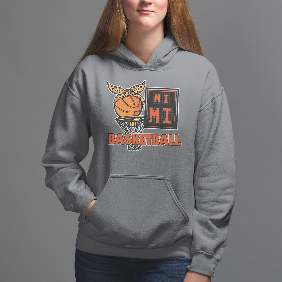 Basketball Mimi Bandana Leopard Mother's Day Hoodie - Wonder Print Shop