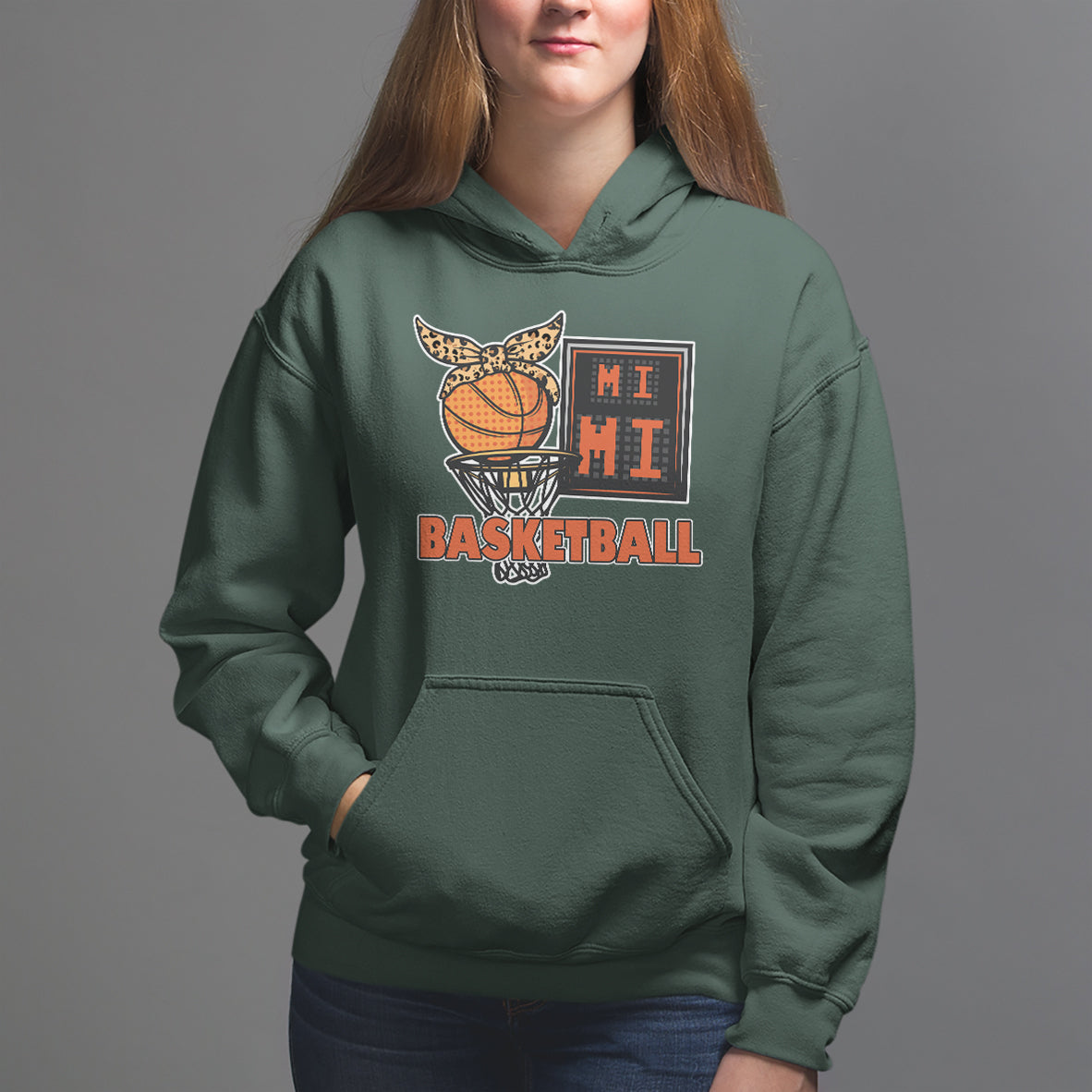 Basketball Mimi Bandana Leopard Mother's Day Hoodie - Wonder Print Shop