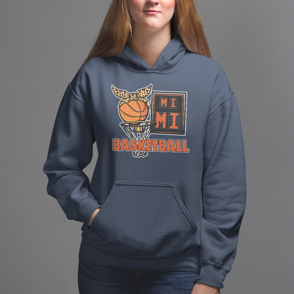 Basketball Mimi Bandana Leopard Mother's Day Hoodie - Wonder Print Shop