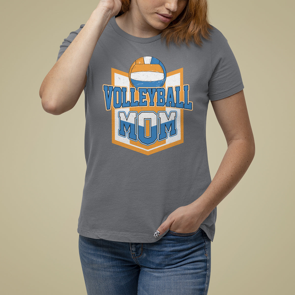 Volleyball Mom Matching Player Sport Mother's Day T Shirt For Women - Wonder Print Shop