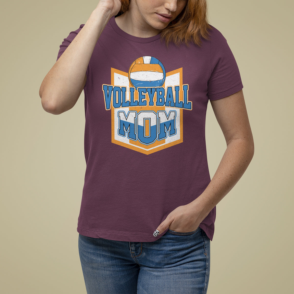 Volleyball Mom Matching Player Sport Mother's Day T Shirt For Women - Wonder Print Shop