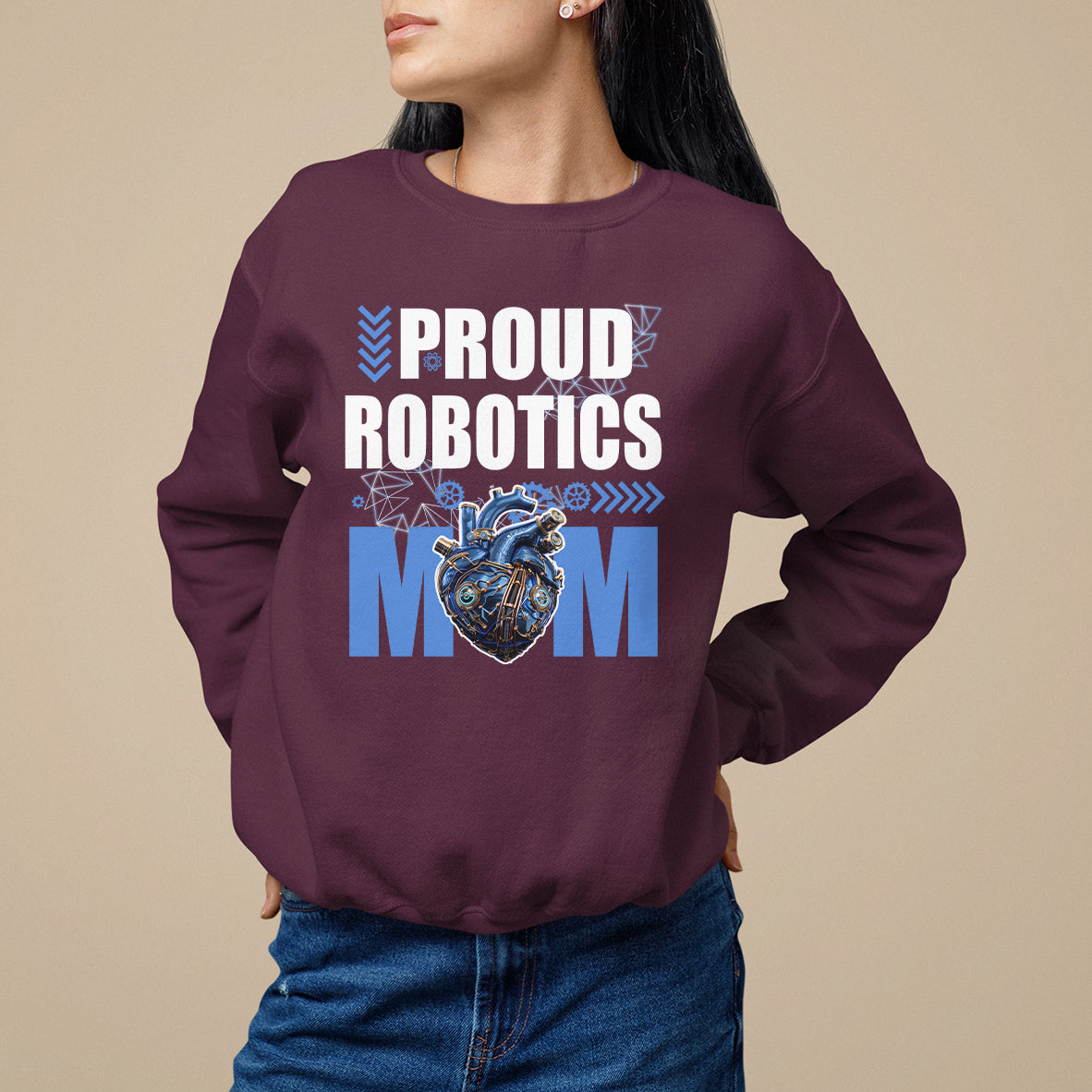 Proud Robotics Mom Robot Lover Mother's Day Sweatshirt - Wonder Print Shop