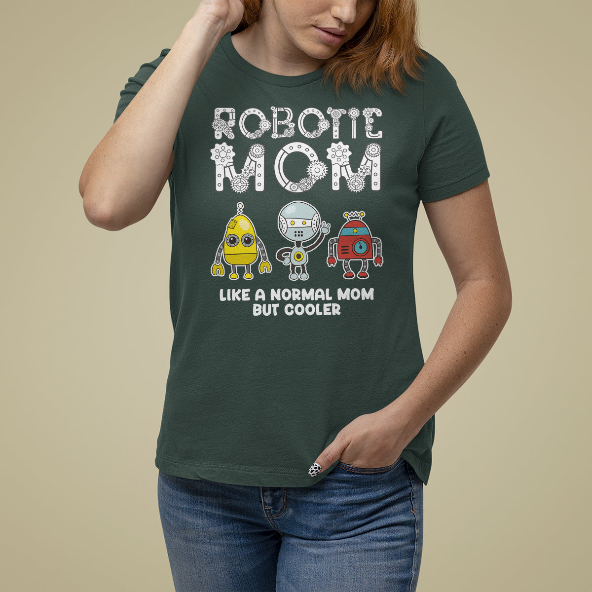 Mother's Day Robot Lover T Shirt For Women Robotics Mom Like A Nornal Mom But Cooler - Wonder Print Shop