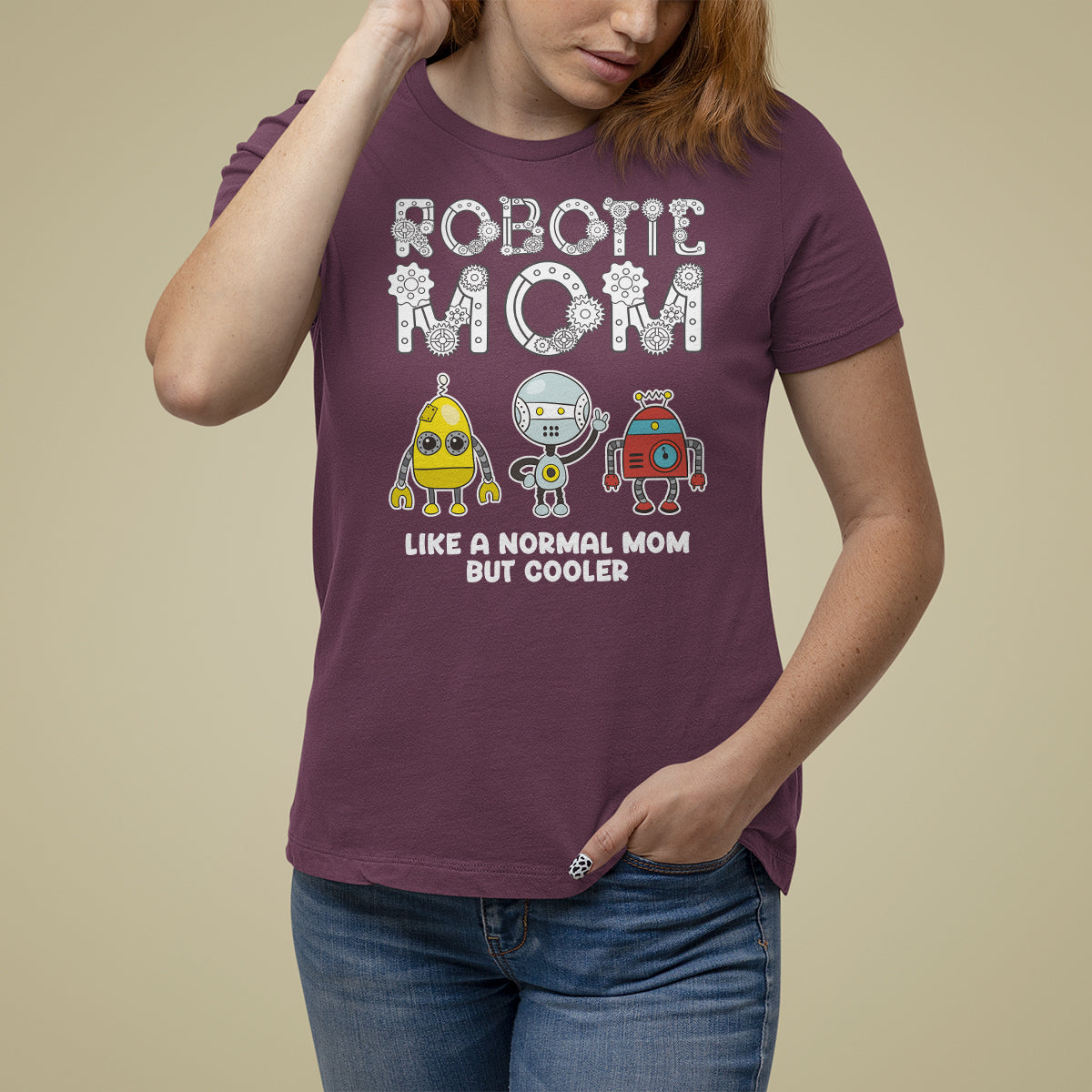 Mother's Day Robot Lover T Shirt For Women Robotics Mom Like A Nornal Mom But Cooler - Wonder Print Shop