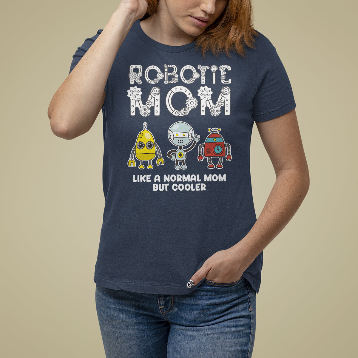 Mother's Day Robot Lover T Shirt For Women Robotics Mom Like A Nornal Mom But Cooler - Wonder Print Shop