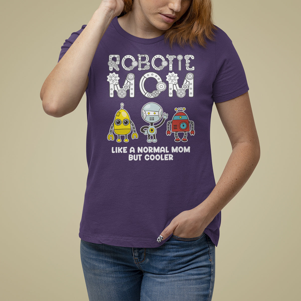 Mother's Day Robot Lover T Shirt For Women Robotics Mom Like A Nornal Mom But Cooler - Wonder Print Shop