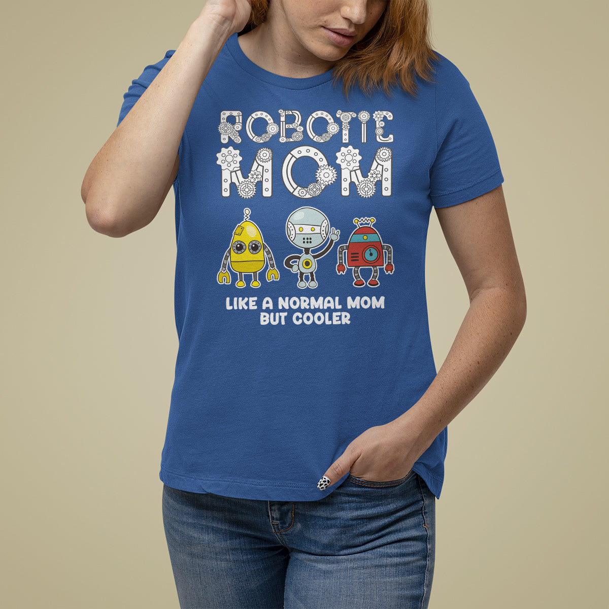 Mother's Day Robot Lover T Shirt For Women Robotics Mom Like A Nornal Mom But Cooler - Wonder Print Shop