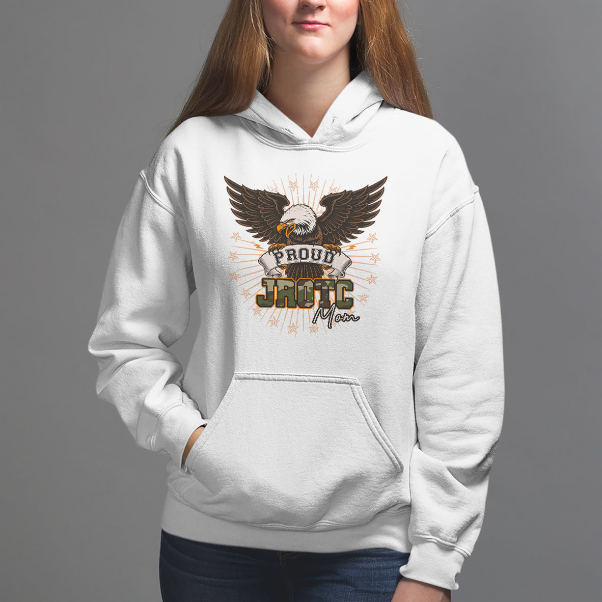 Mother's Day Hoodie Proud JROTC Mom Mother Of Cadets - Wonder Print Shop