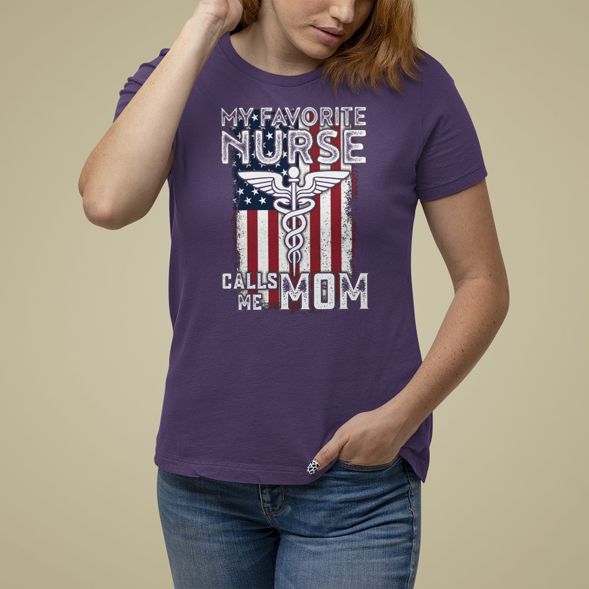 My Favorite Nurse Calls Me Mom Mother's Day T Shirt For Women - Wonder Print Shop
