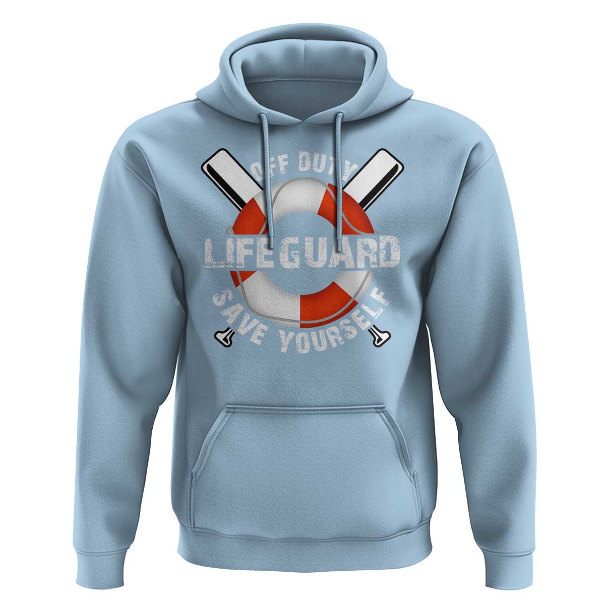 Funny Off Duty Lifeguard Hoodie Save Yourself Swimming Pool - Wonder Print Shop