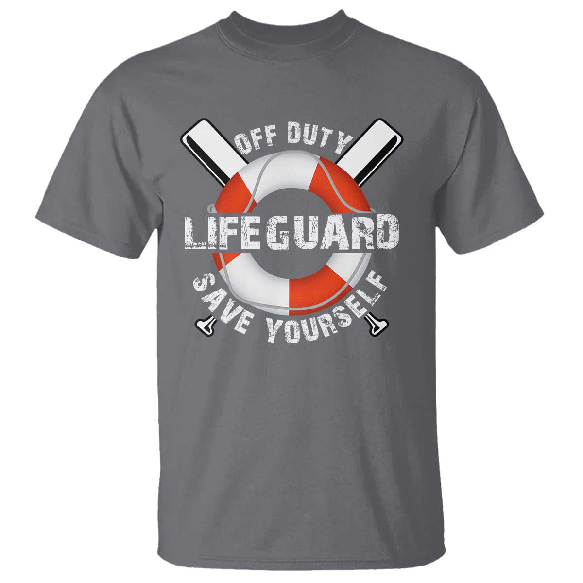 Funny Off Duty Lifeguard T Shirt Save Yourself Swimming Pool - Wonder Print Shop