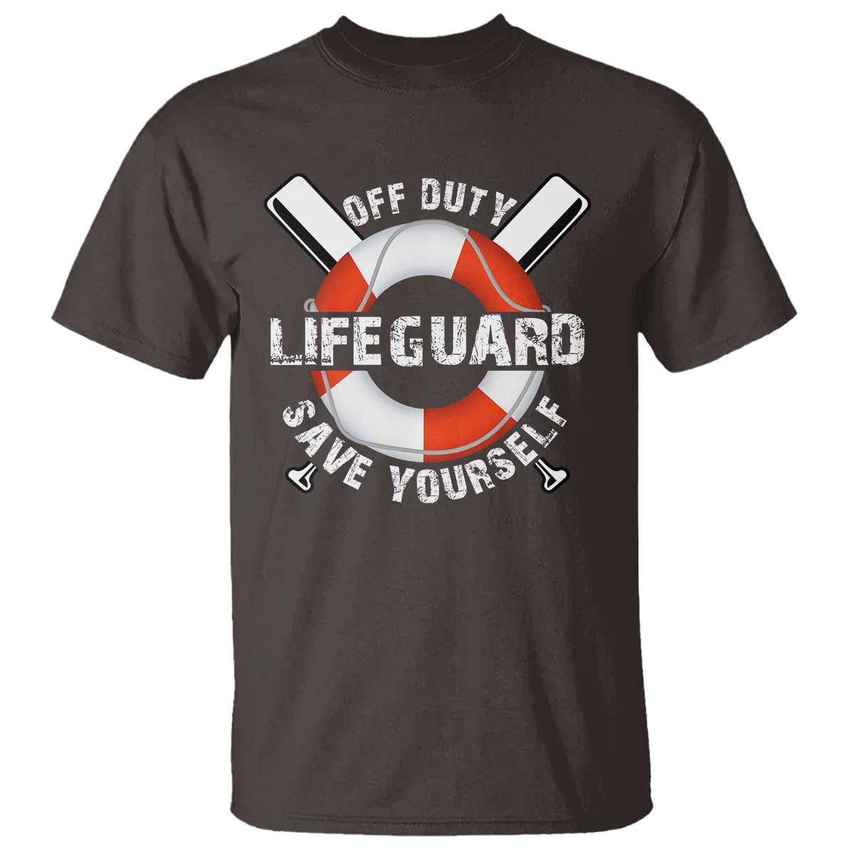 Funny Off Duty Lifeguard T Shirt Save Yourself Swimming Pool - Wonder Print Shop